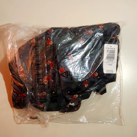 ❤️NWT VINTAGE TORRID SWIMSUIT WIRE FREE ONE PIECE CAMO SKULL BABYDOLL PLUS SIZE - Picture 9 of 13